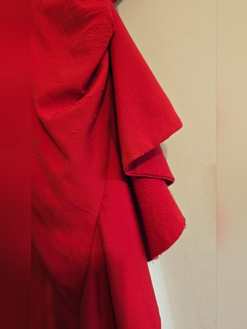 Grass-Fields Red Ruffle Cold-Shoulder High low corset dress Size 8 - Picture 3 of 15